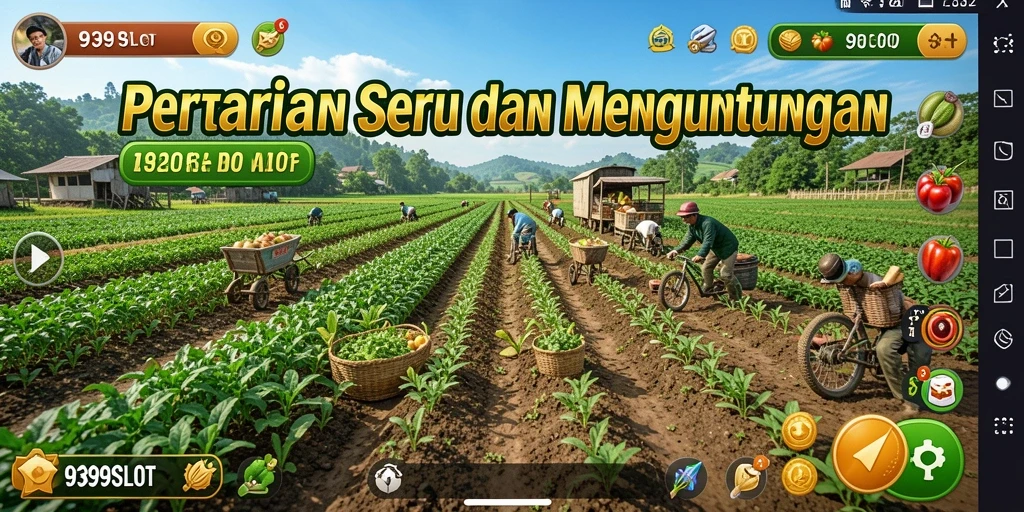 Screenshot memberikan gambaran gameplay pertanian yang seru dan interaktif.