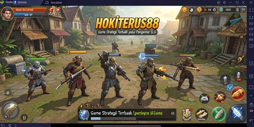 Screenshot utama HOKITERUS88 menampilkan pertempuran epik dalam gameplay strategis.