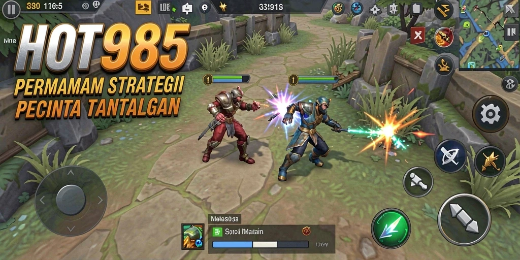 Screenshot HOT985 menampilkan aksi strategi yang intens dan mendebarkan.