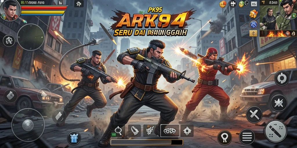Tangkapan layar PK95 menunjukkan aksi pertarungan yang mendebarkan.