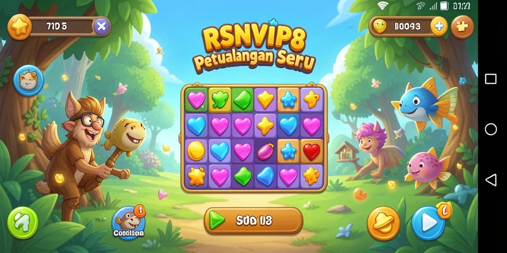 Tampilan gameplay seru RSNVIP8 dalam misi Match-3.