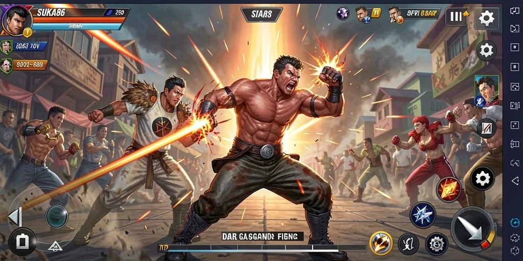Gameplay seru dalam pertarungan mendebarkan SUKA86.