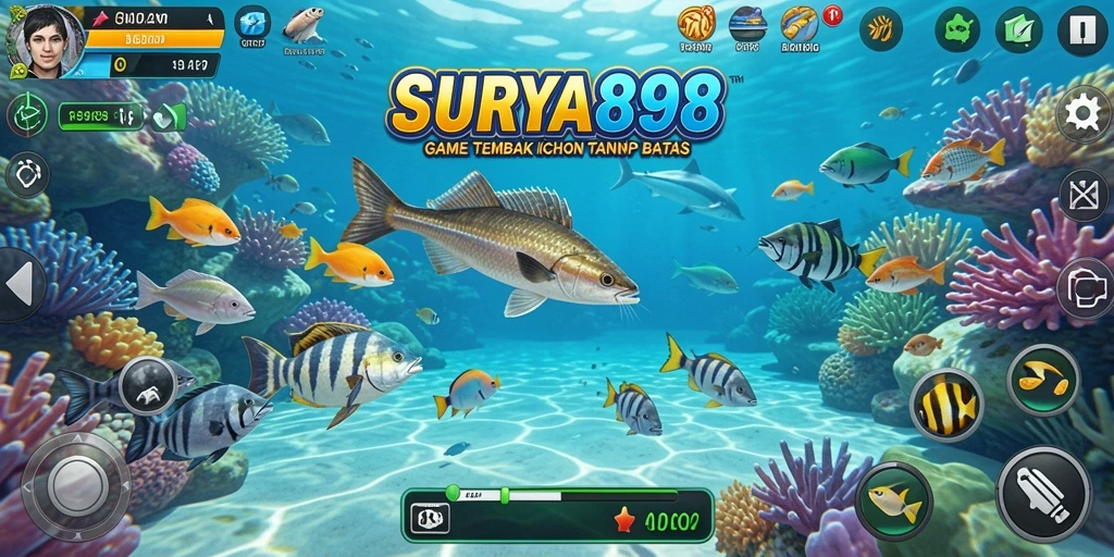 Tangkapan layar menunjukkan gameplay Tembak Ikan yang seru dan menantang.