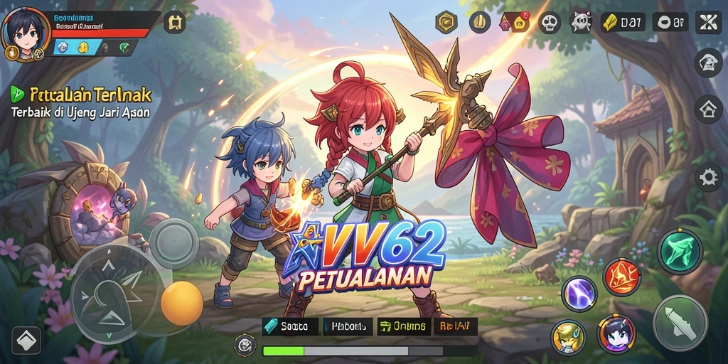 Tampilan grafis menakjubkan dari permainan Anime VV62.